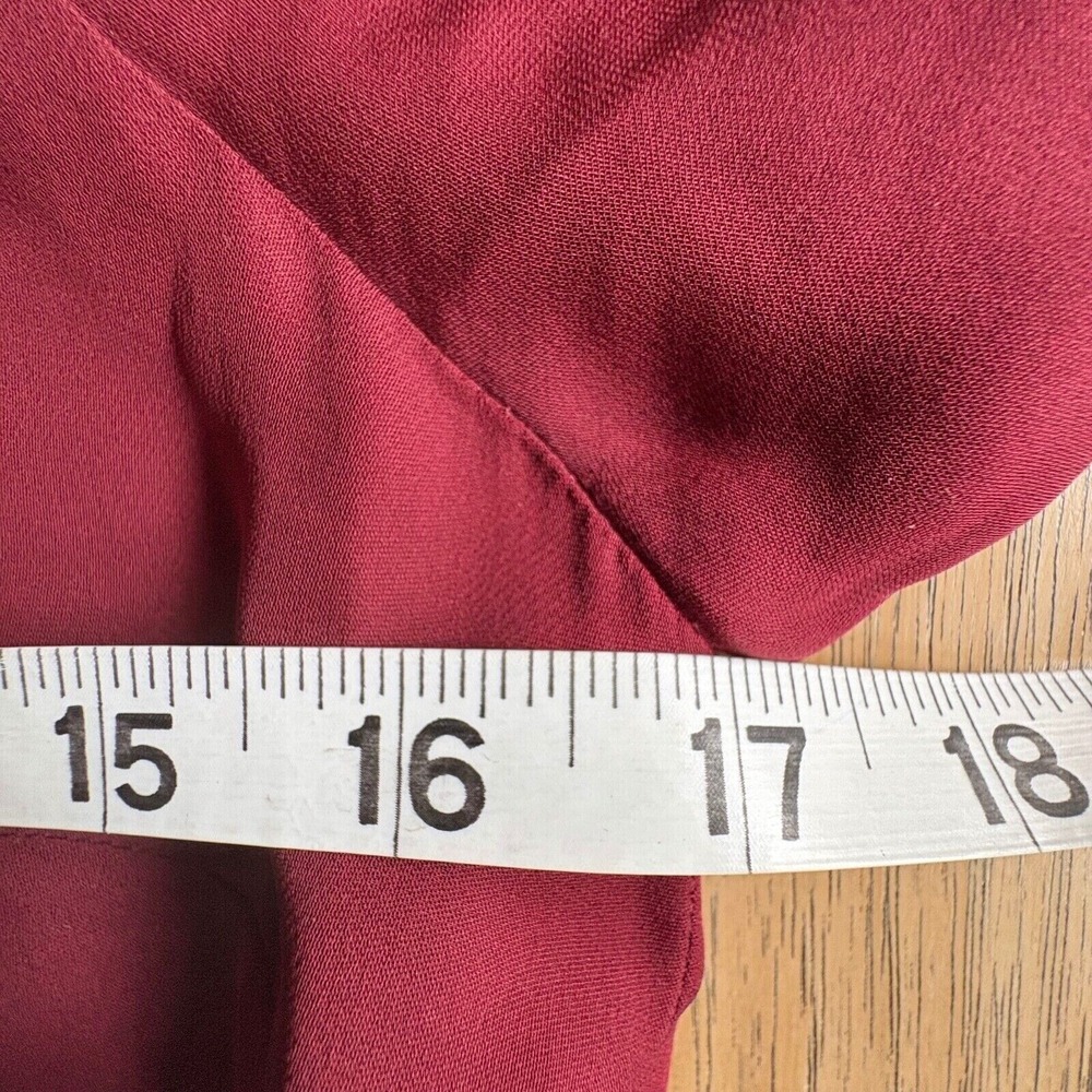 $328 REBECCA MINKOFF Zoey 100% Silk Beaded Top Merlot Cocktail Blouse SIZE 0 EUC - Picture 14 of 16